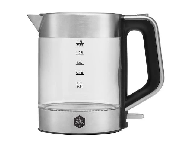 Vannkoker OBH NORDICA 1,5L glass/stål