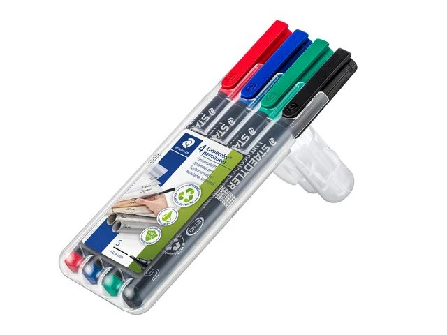 STAEDTLER Merkepenn Lumocolor Perm. 0.4mm assortert (4)