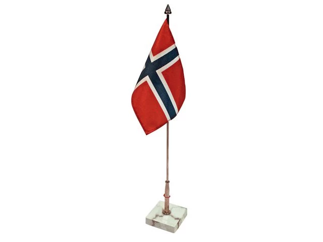 Bordflagg med marmorsokkel 40cm