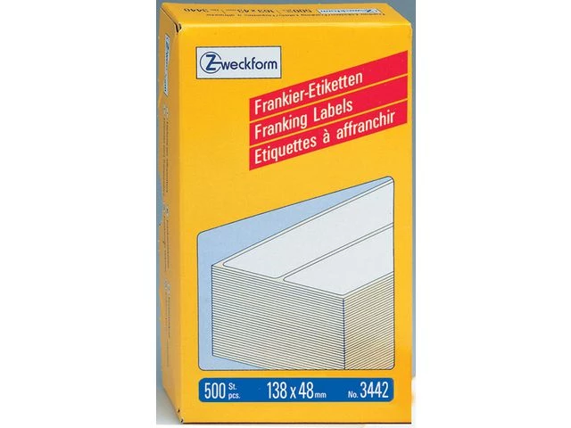 Etikett AVERY frankering 138x48mm (500)