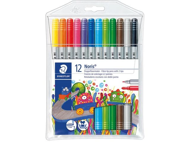 STAEDTLER Filtpenn Noris Club Duo assortert (12)
