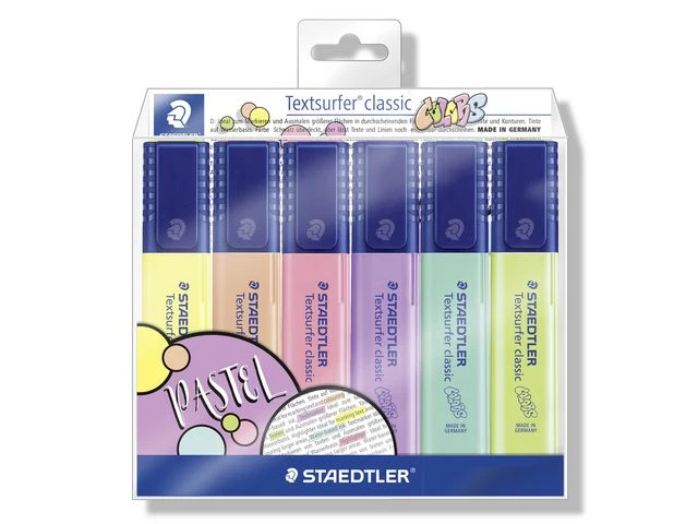 Overstrykningspenn Textsurfer assortert (6)