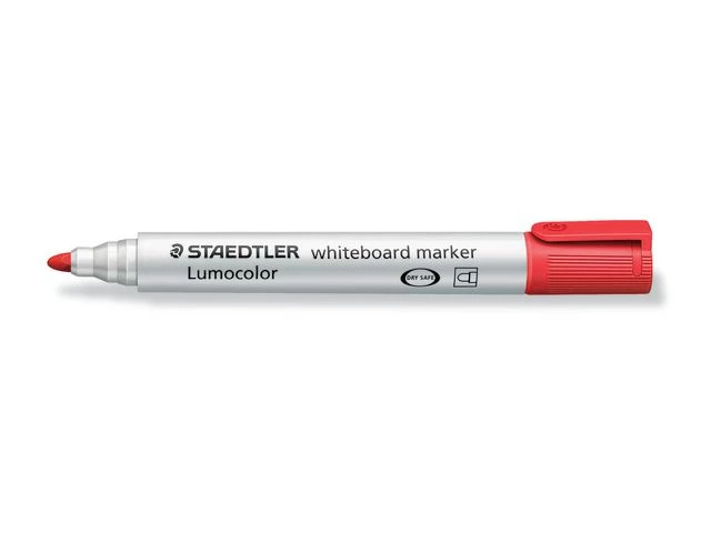 STAEDTLER Whiteboard merkepenn Lumocolor rund 2mm rød