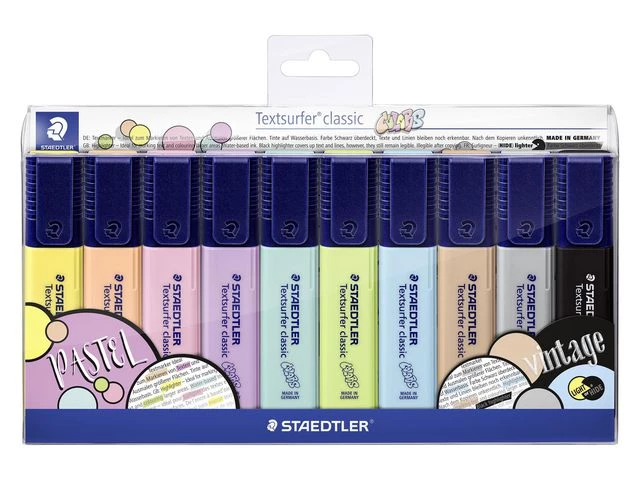 Overstrykningspenn Textsurfer assortert (10)
