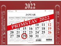 Kalender GRIEG magnet Primstav 2022 rød