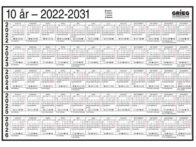 Platekalender GRIEG A4 10 år 2022-2031